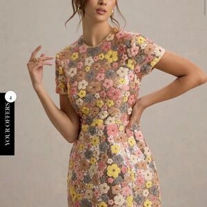 Club L London Multicolor Floral Midi Dress